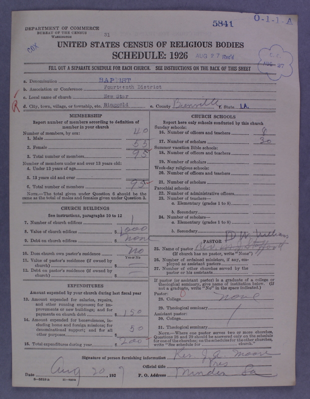 Scan of Negro Baptists: 5841