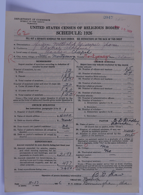 Scan of African Methodist Episcopal Zion Church: 2047