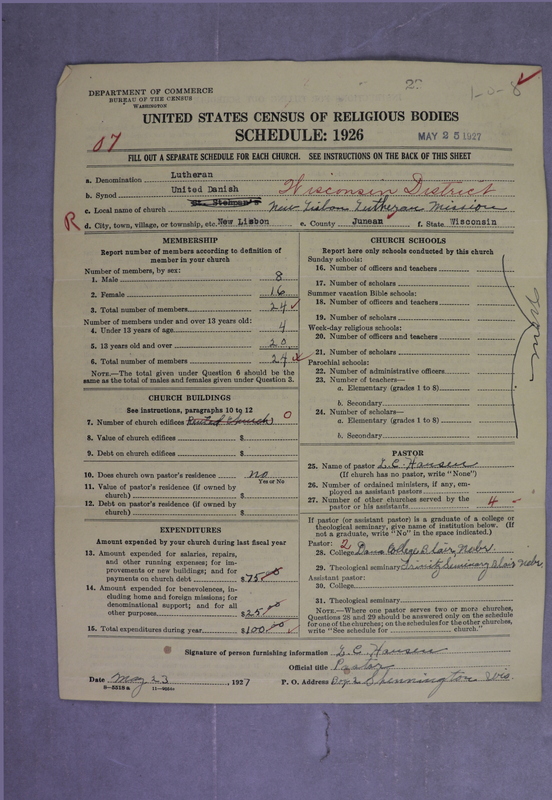 Scan of United Danish Evangelical Lutheran Church in America: 29