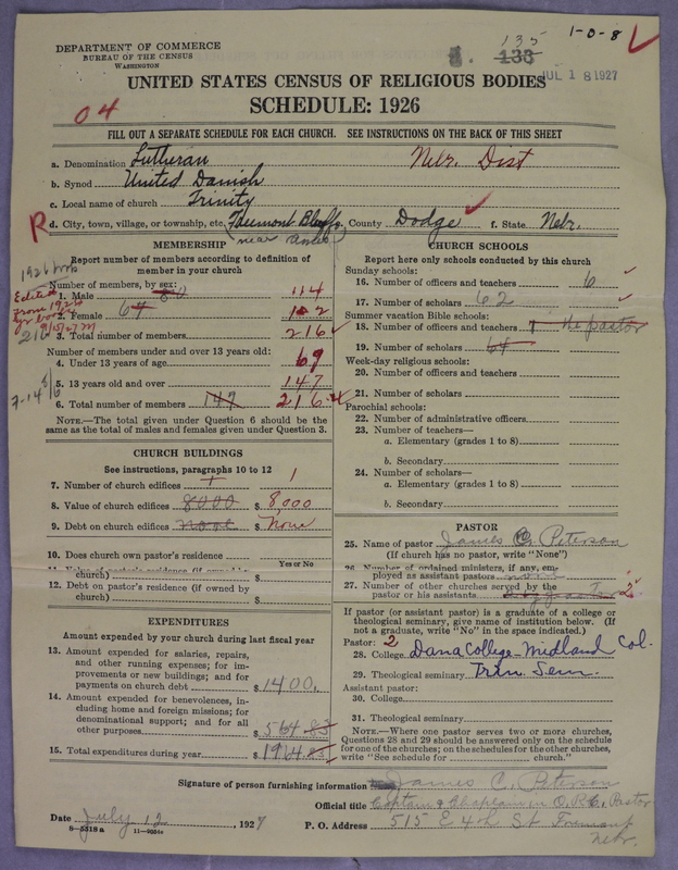 Scan of United Danish Evangelical Lutheran Church in America: 135