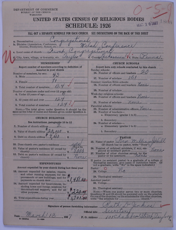 Scan of Congregational Churches: 1866