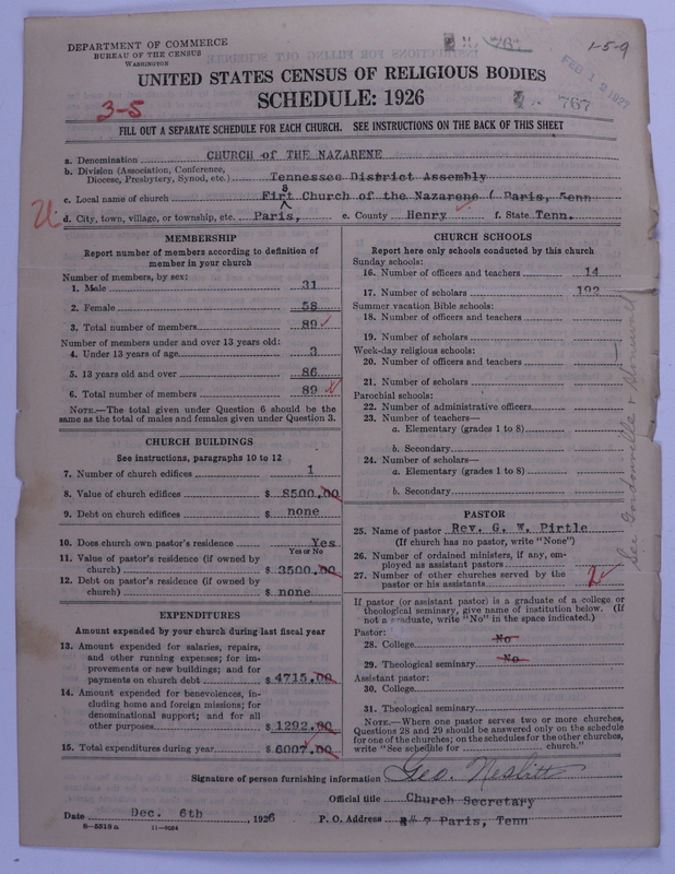 Scan of Church of the Nazarene: 767