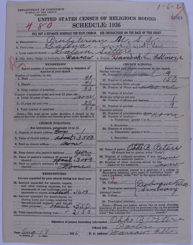 Scan of Presbyterian Church in the United States of America: 3580