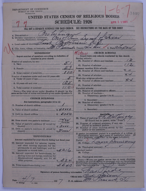 Scan of Presbyterian Church in the United States: 3407