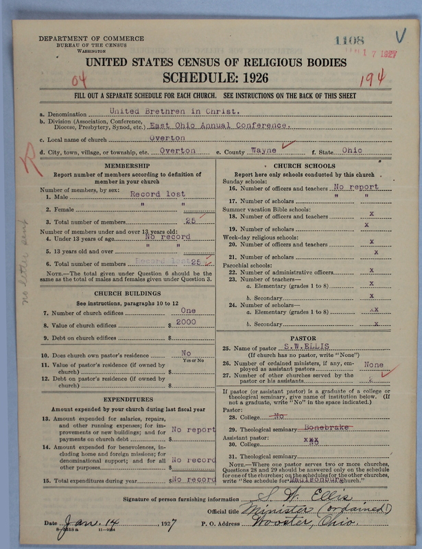 Scan of Church of the United Brethren in Christ: 1108