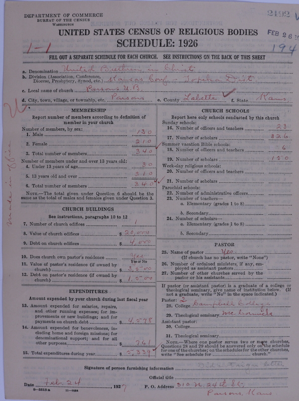 Scan of Church of the United Brethren in Christ: 2192