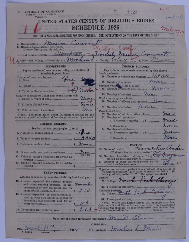 Scan of Swedish Evangelical Mission Covenant of America: 152