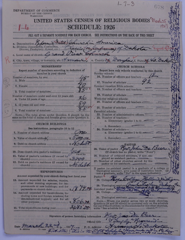 Scan of Reformed Church in America: 678
