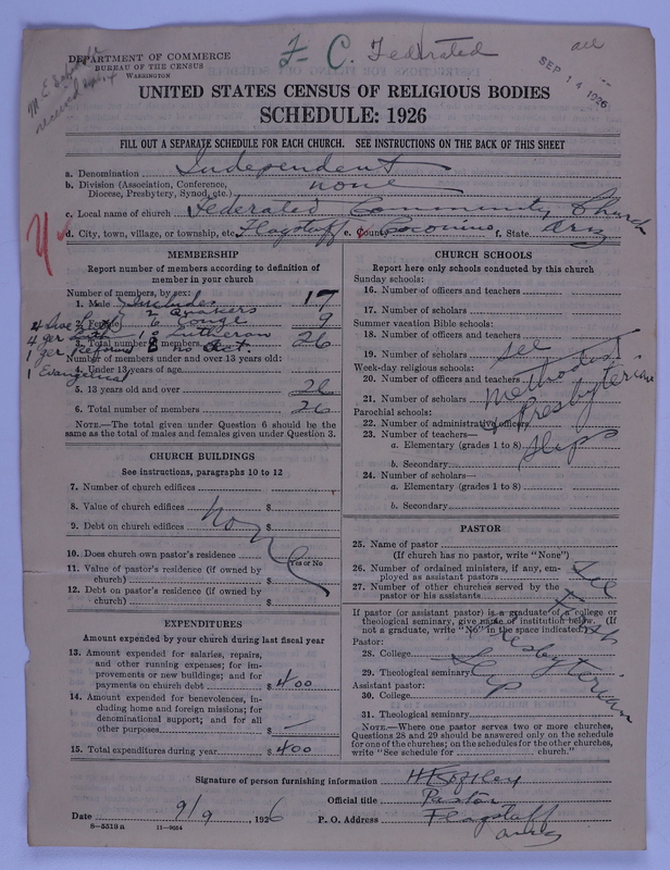 Scan of Federated Churches: