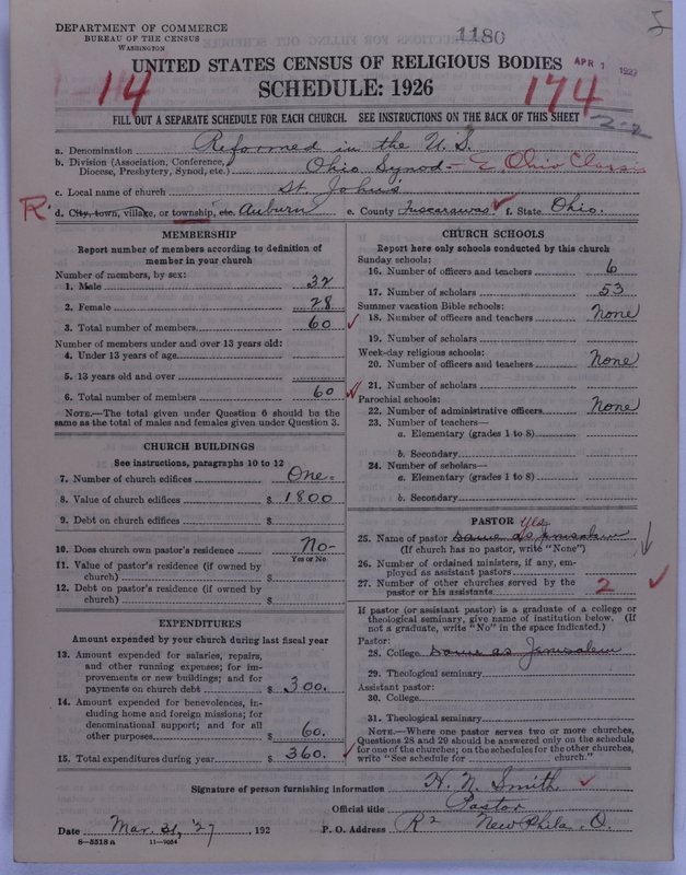 Scan of Reformed Church in the United States: 1180