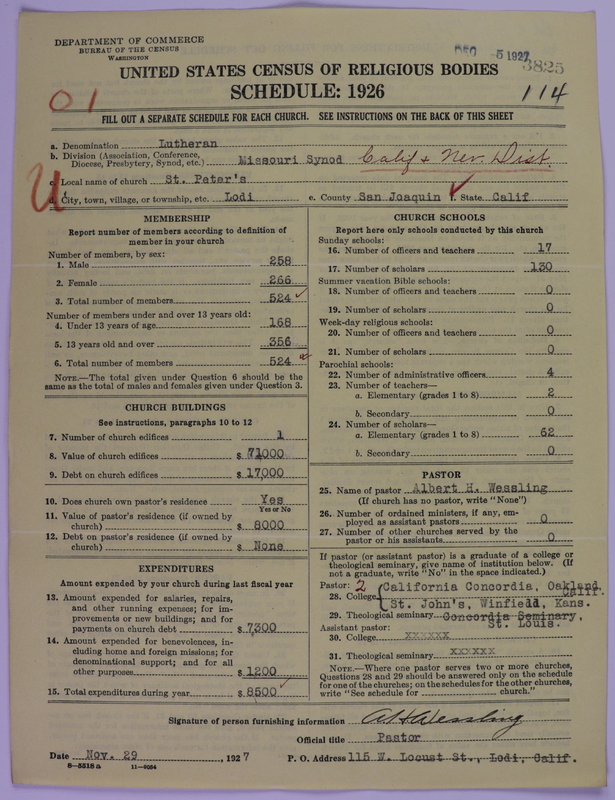 Scan of Evangelical Lutheran Synodical Conference of America: Evangelical Lutheran Synod of Missouri, Ohio, and Other States: 3825