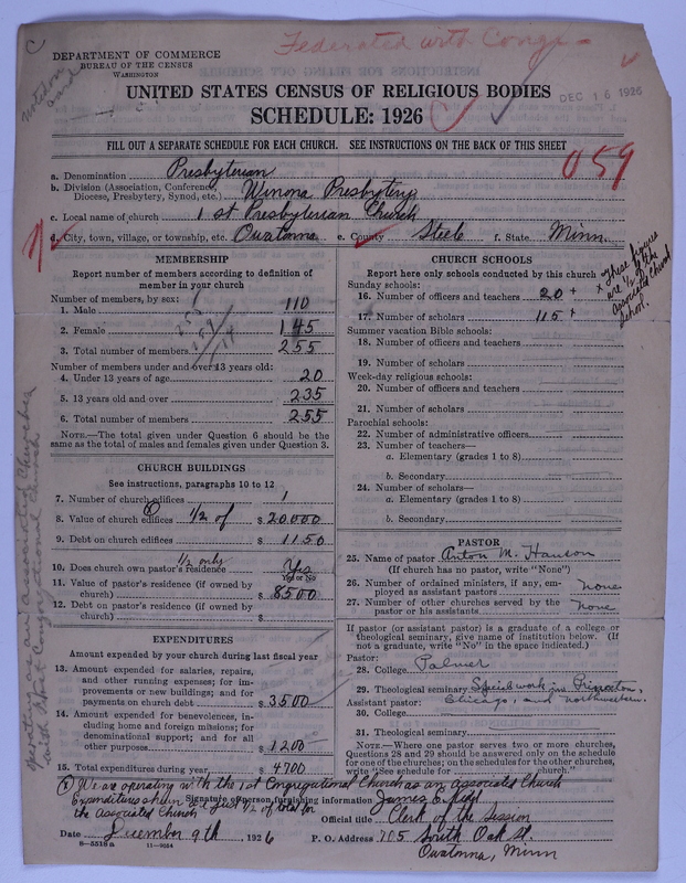 Scan of Federated Churches: