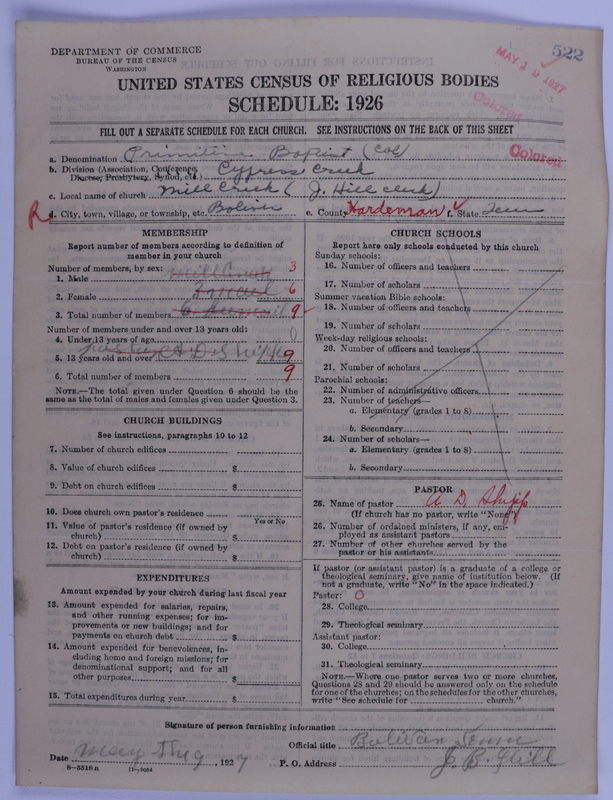 Scan of Colored Primitive Baptists: 522