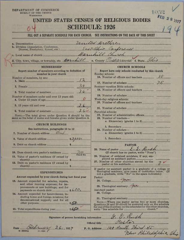 Scan of Church of the United Brethren in Christ: 1052