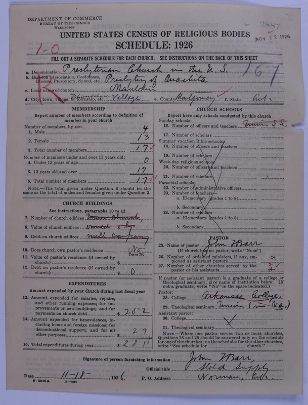 Scan of Presbyterian Church in the United States: 2887