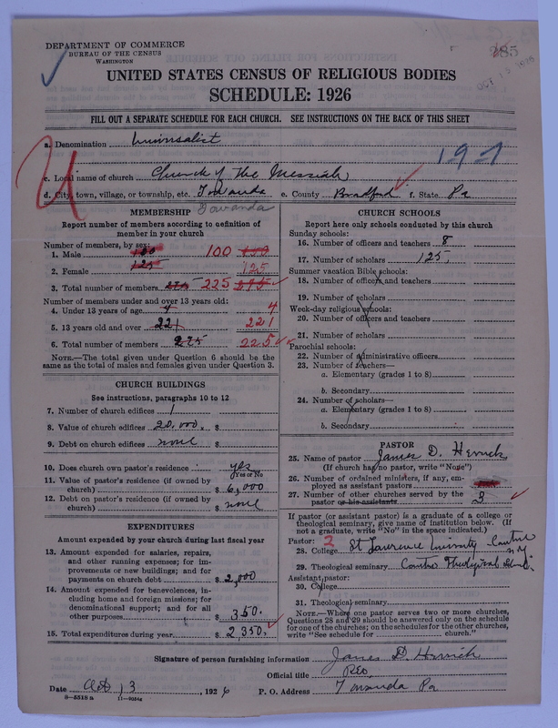 Scan of Universalist Church: 285