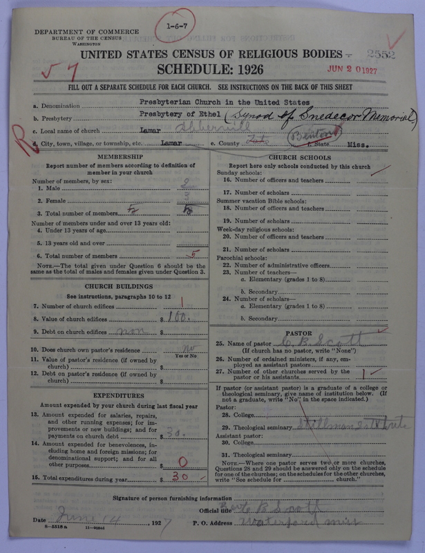 Scan of Presbyterian Church in the United States: 2552
