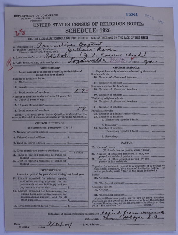 Scan of Primitive Baptists: 1284
