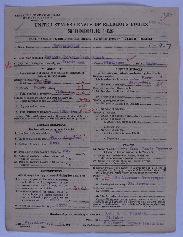 Scan of Universalist Church: 157