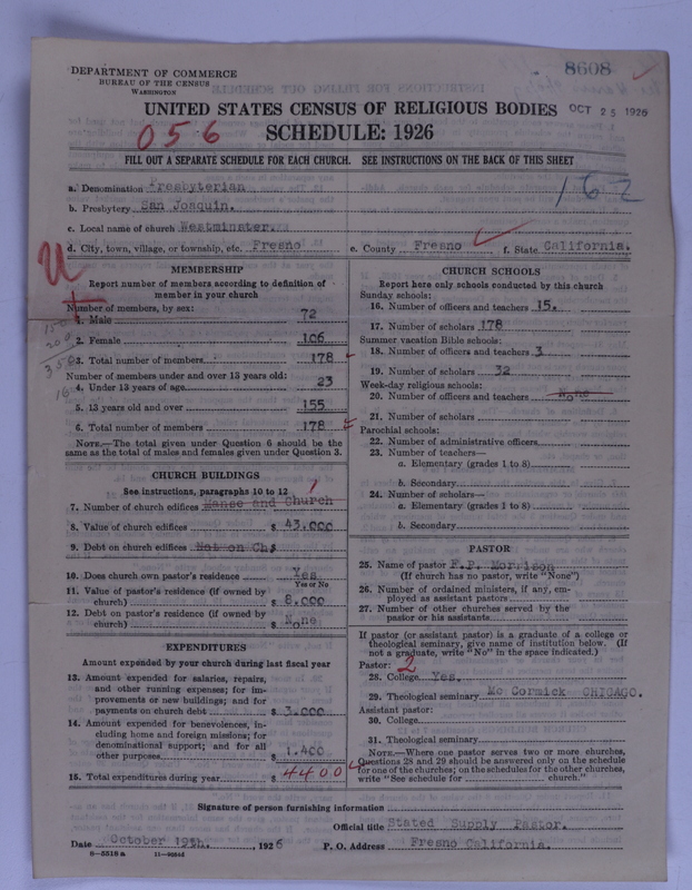 Scan of Presbyterian Church in the United States of America: 8608