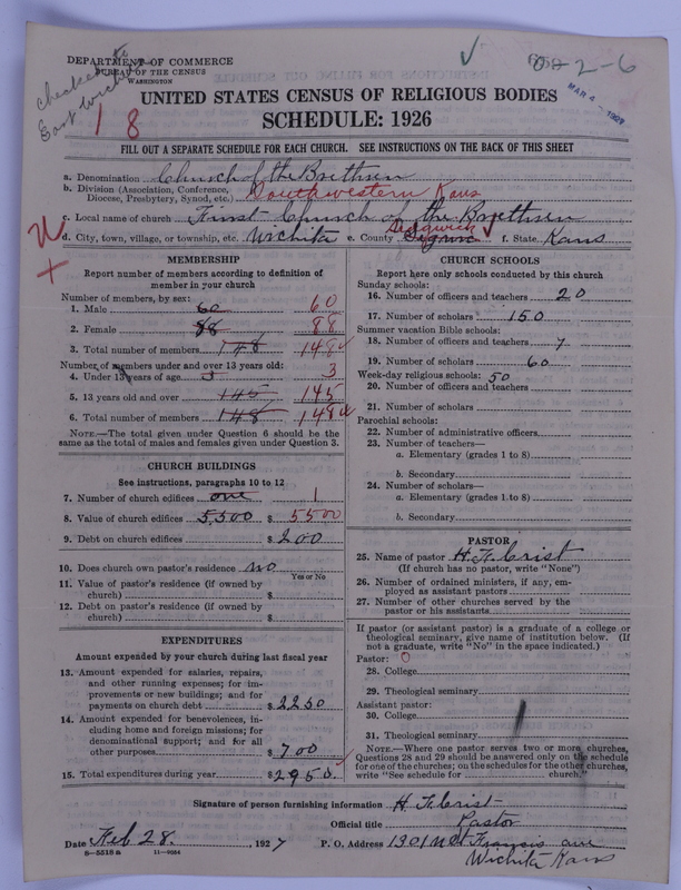 Scan of Church of the Brethren (Conservative Dunkers): 659