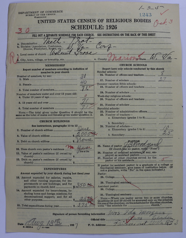 Scan of Methodist Protestant Church: 1243