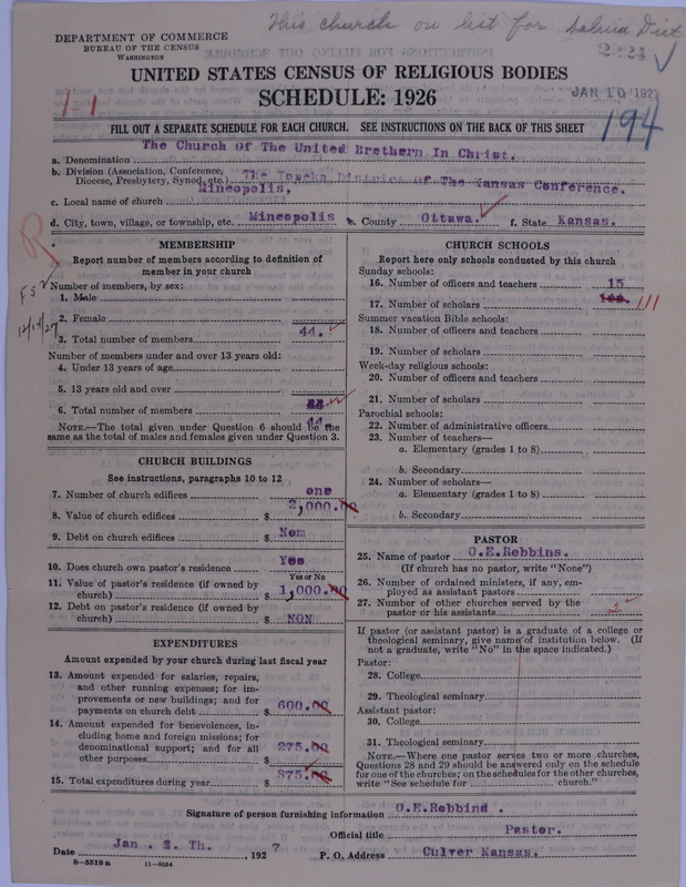Scan of Church of the United Brethren in Christ: 2224