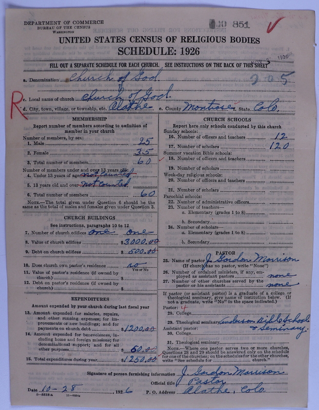 Scan of Church of God (Headquarters, Anderson, Ind.): 851