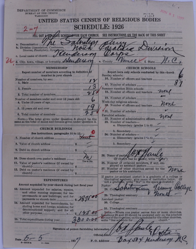 Scan of Salvation Army: 735