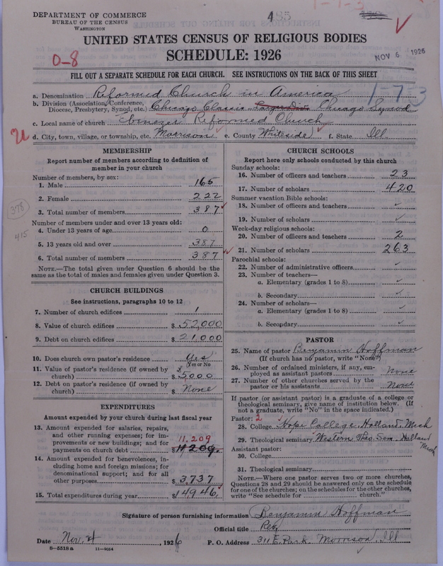 Scan of Reformed Church in America: 485
