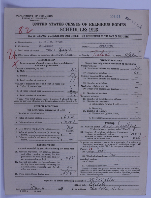 Scan of African Methodist Episcopal Zion Church: 2421