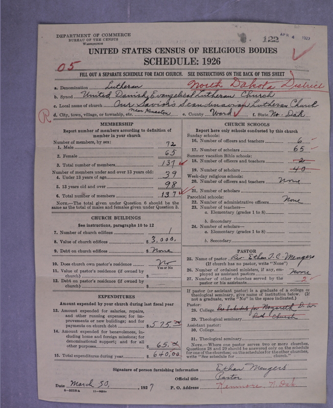 Scan of United Danish Evangelical Lutheran Church in America: 122