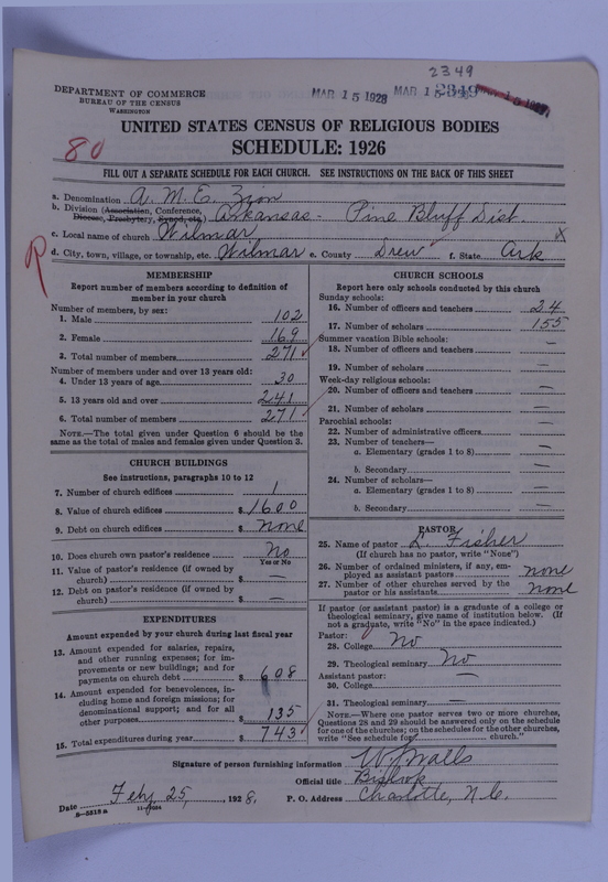 Scan of African Methodist Episcopal Zion Church: 2349