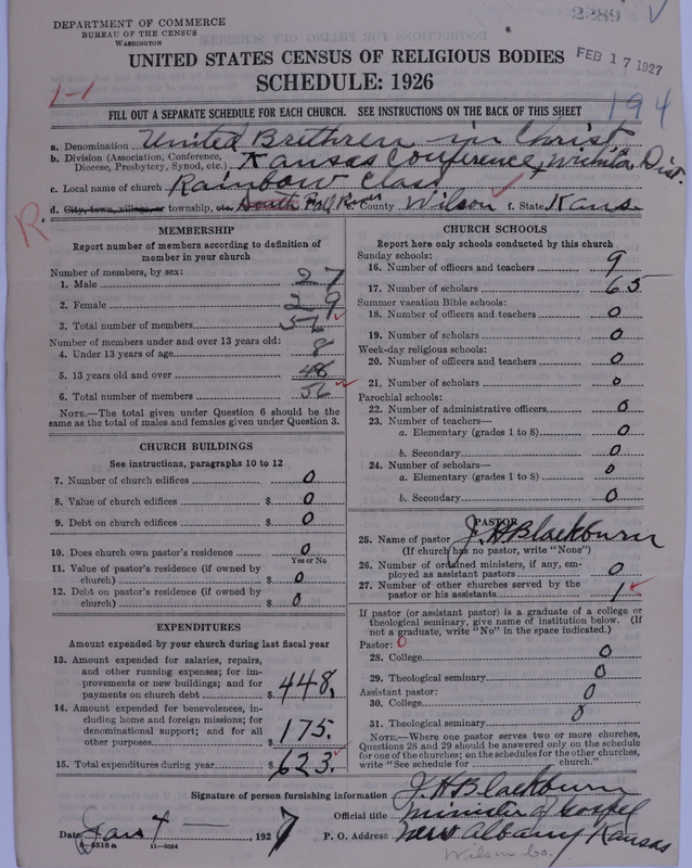 Scan of Church of the United Brethren in Christ: 2289