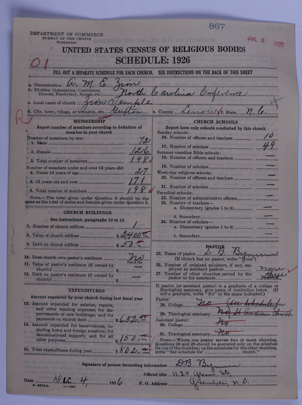Scan of African Methodist Episcopal Zion Church: 867