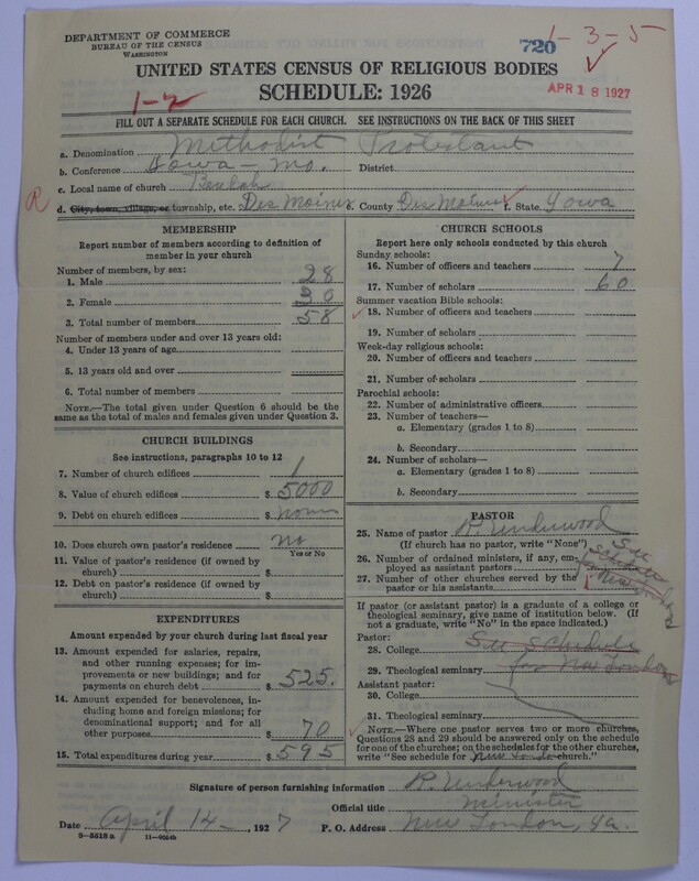 Scan of Methodist Protestant Church: 720