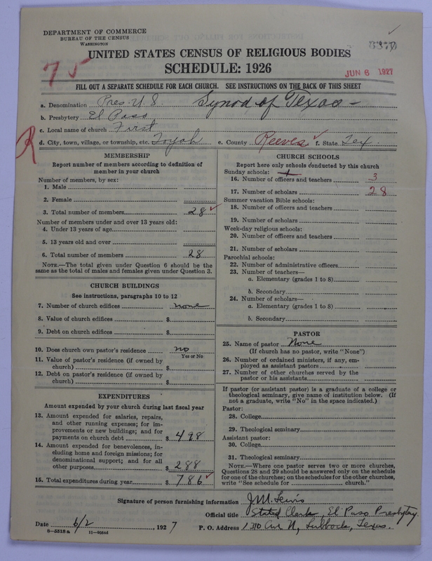 Scan of Presbyterian Church in the United States: 3370