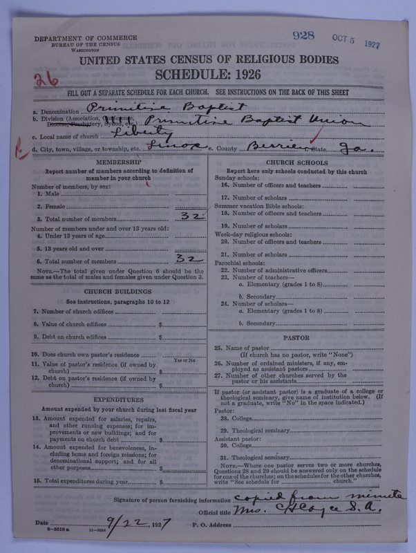 Scan of Primitive Baptists: 928
