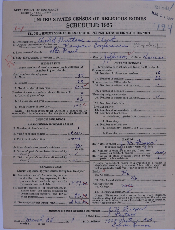 Scan of Church of the United Brethren in Christ: 2184