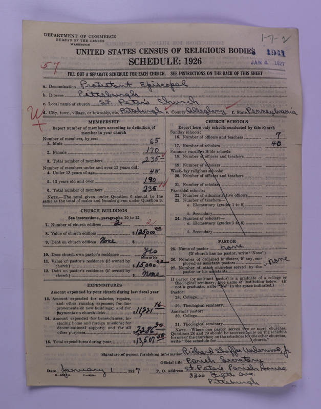 Scan of Protestant Episcopal Church: 1941