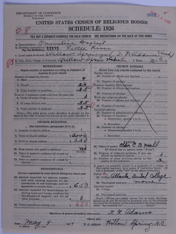 Scan of Primitive Baptists: 862