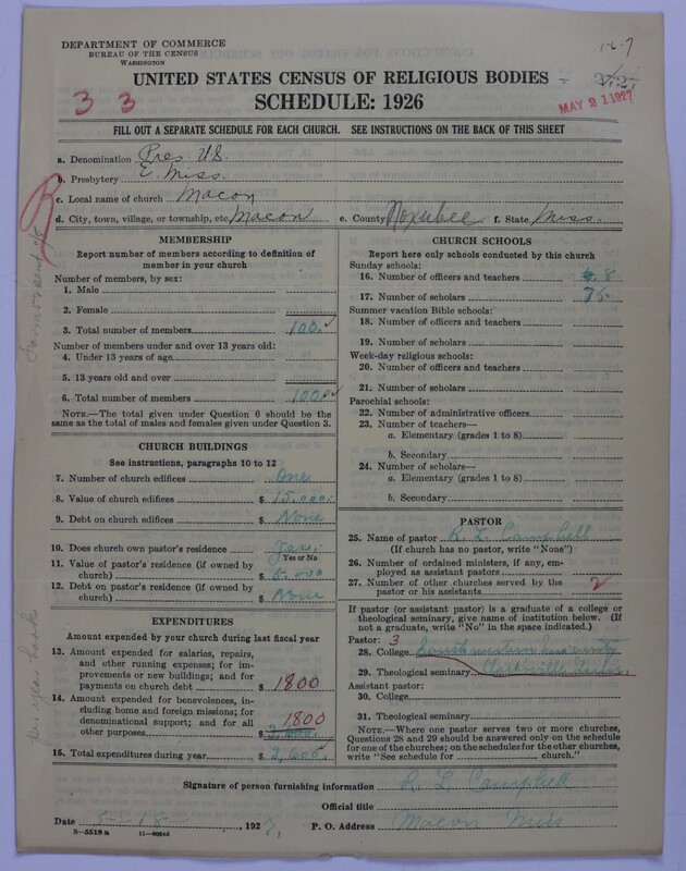 Scan of Presbyterian Church in the United States: 2727