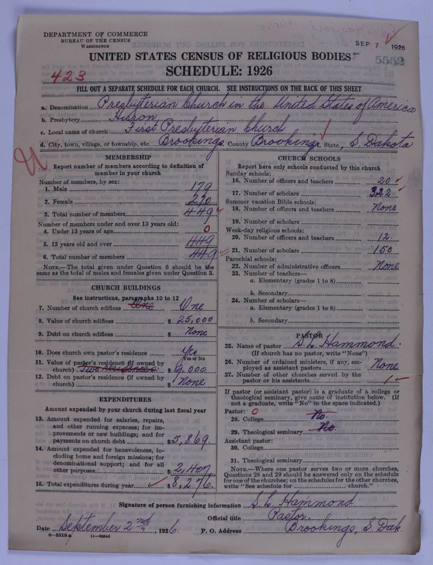 Scan of Presbyterian Church in the United States of America: 5552