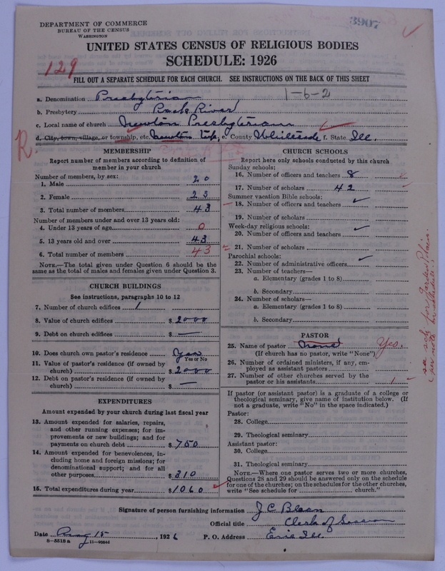 Scan of Presbyterian Church in the United States of America: 3907