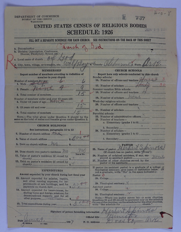 Scan of Church of God (Headquarters, Anderson, Ind.): 737