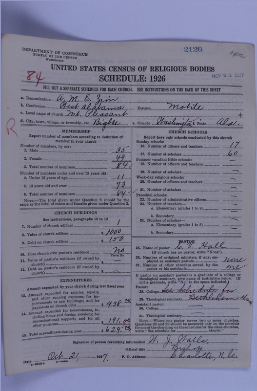 Scan of African Methodist Episcopal Zion Church: 2120