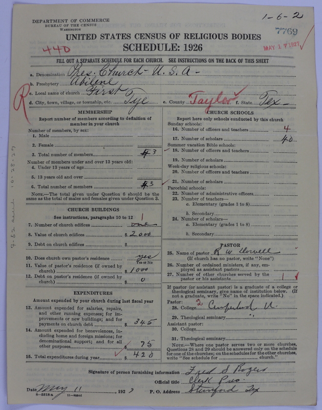 Scan of Presbyterian Church in the United States of America: 7769