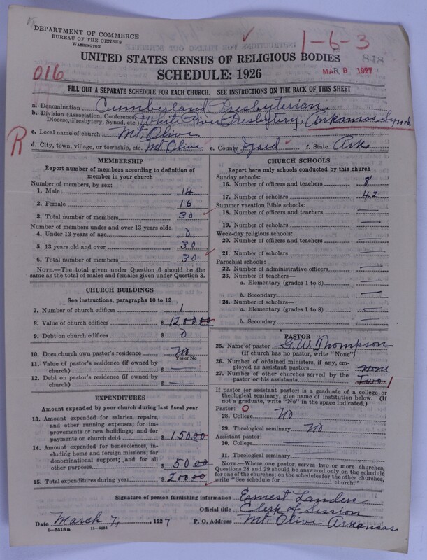 Scan of Cumberland Presbyterian Church: 848