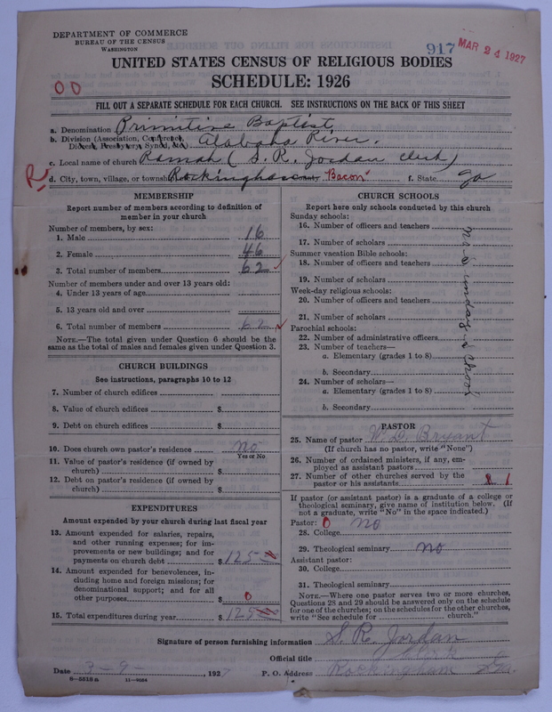 Scan of Primitive Baptists: 917