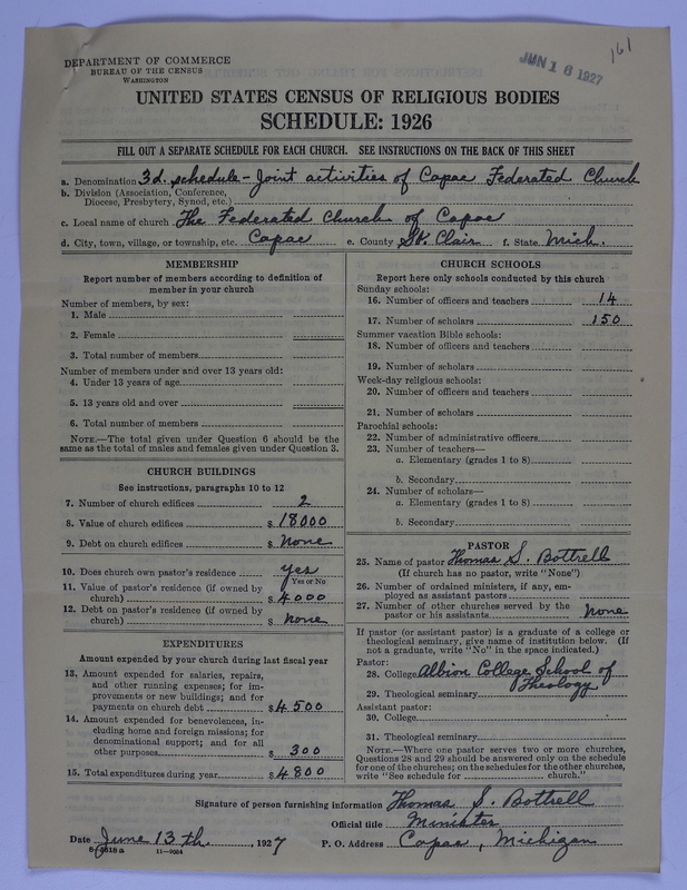 Scan of Federated Churches: 161